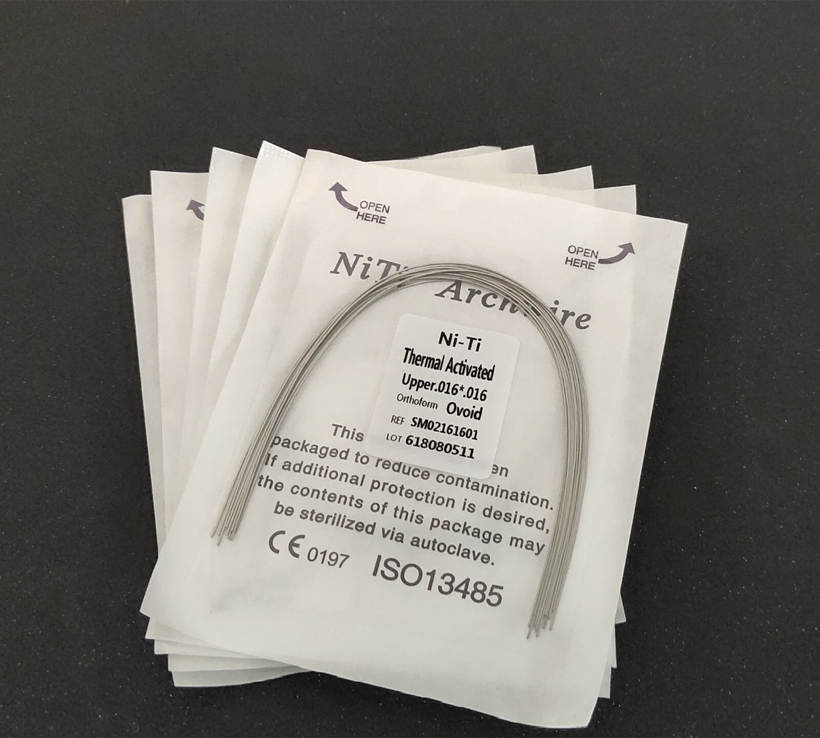 100 Packs Dental Thermal Activated NITI Arch Wire Rectangular Dental Bows Ovoid