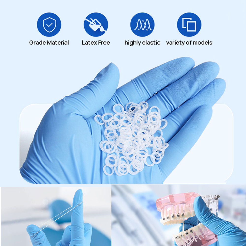 US 1,000pcs Dental Ortho NON-LATEX Rubber Bands O-ring 3/16 4.5oz latex free
