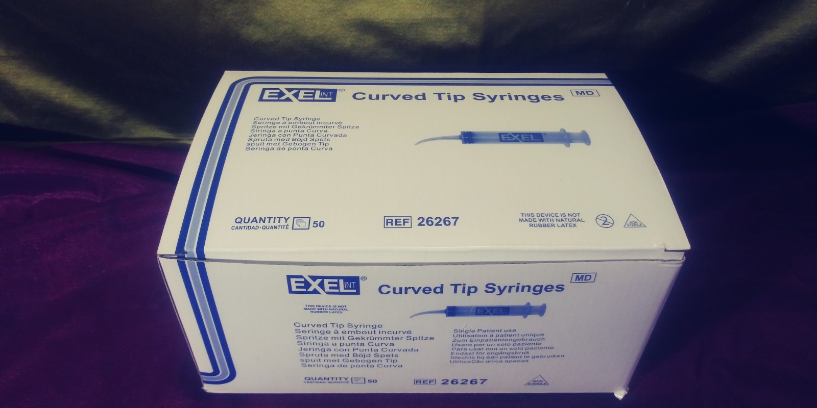 50pc Exel Int 26267 12ml Curved Tip Syringe