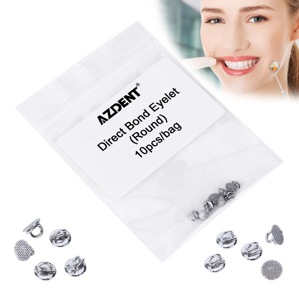 Dental Orthodontic Lingual Buttons Bondable Botones Linguales de Ortodoncia