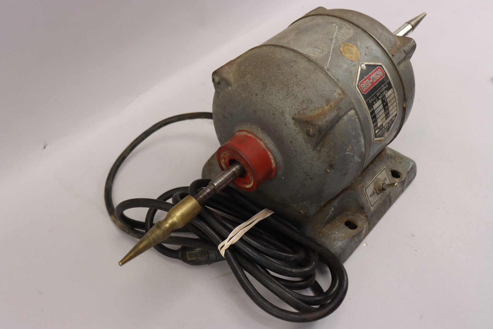 Red Wing 26A 1/4 HP Dental Jewelry Lathe Polisher Ball Bearing Tested & Working