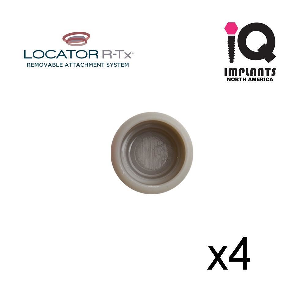 Zest LOCATOR R-Tx Genuine Retention Insert Cap, Zero Retention, Gray (4 Pack)