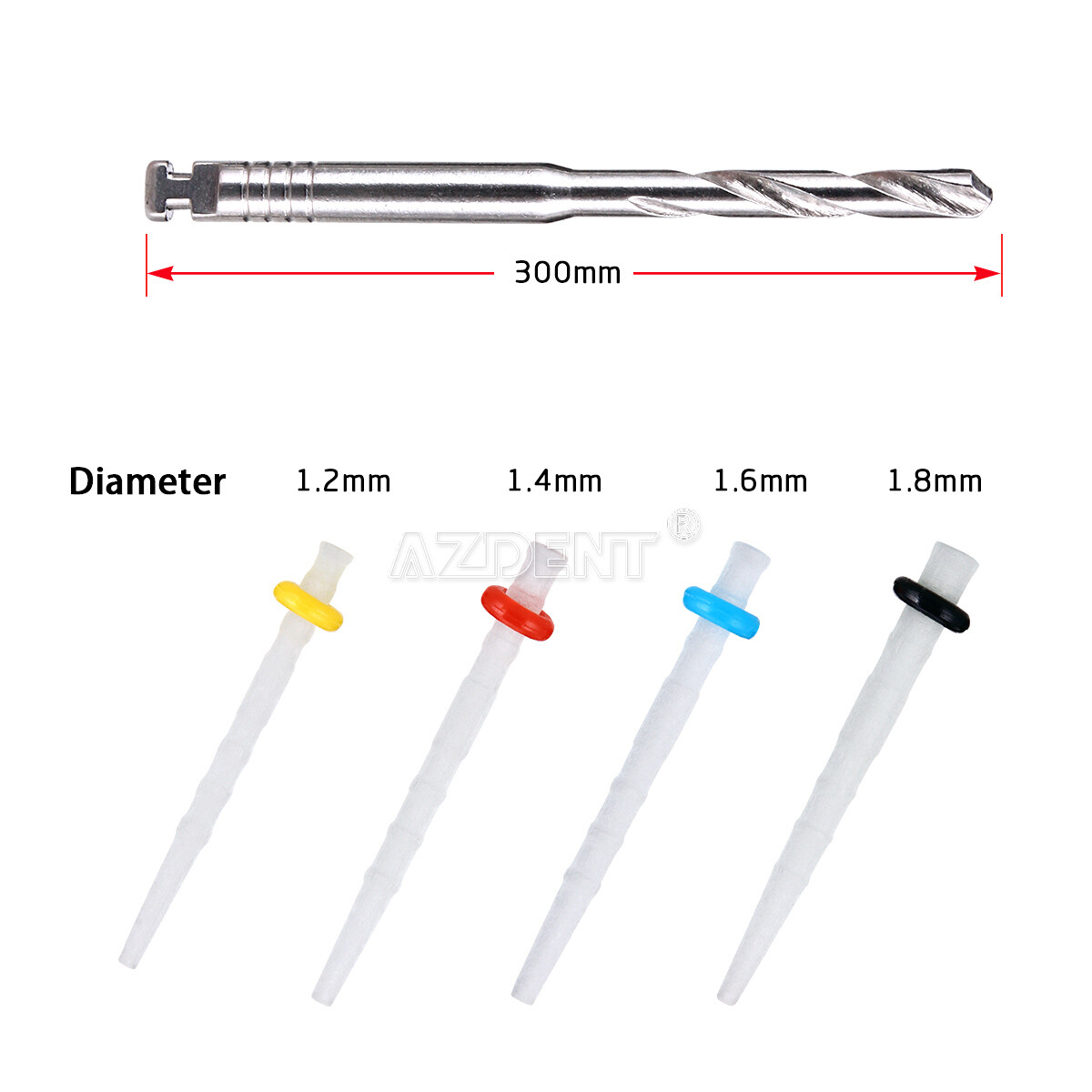 5 Kit Dental AAA Fiber Post Resin High-intensity Screw Thread Glass+20pcs Drills