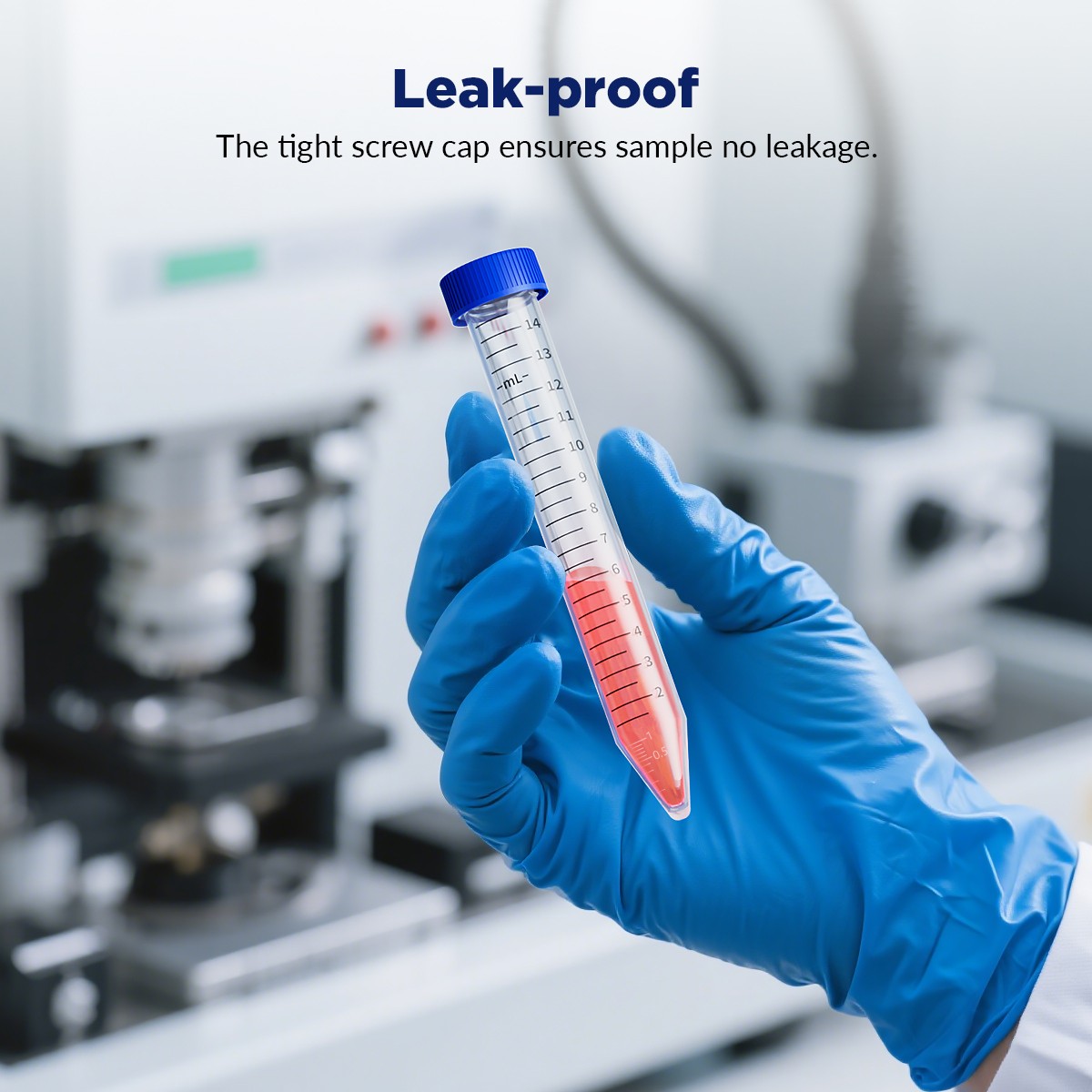10000pc Conicial Centrifuge Tubes 15mL Clear Plastic Test Tube DN/RNase Free LAB