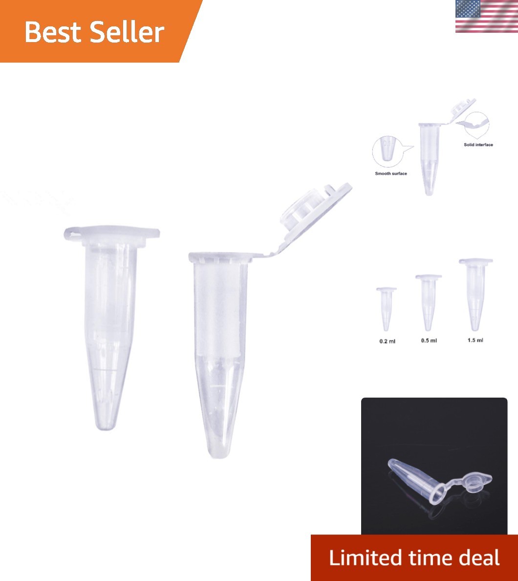 Versatile 0.5ml Micro Tubes with Snap Caps – Perfect for Samples, Crafts & More
