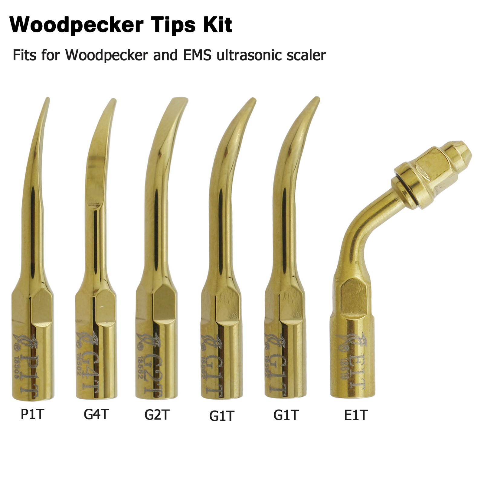 Woodpecker HW-5L DTE HD-7L EMS PIEZON LED Handpiece Ultrasonic Scaler Tips G1 P1