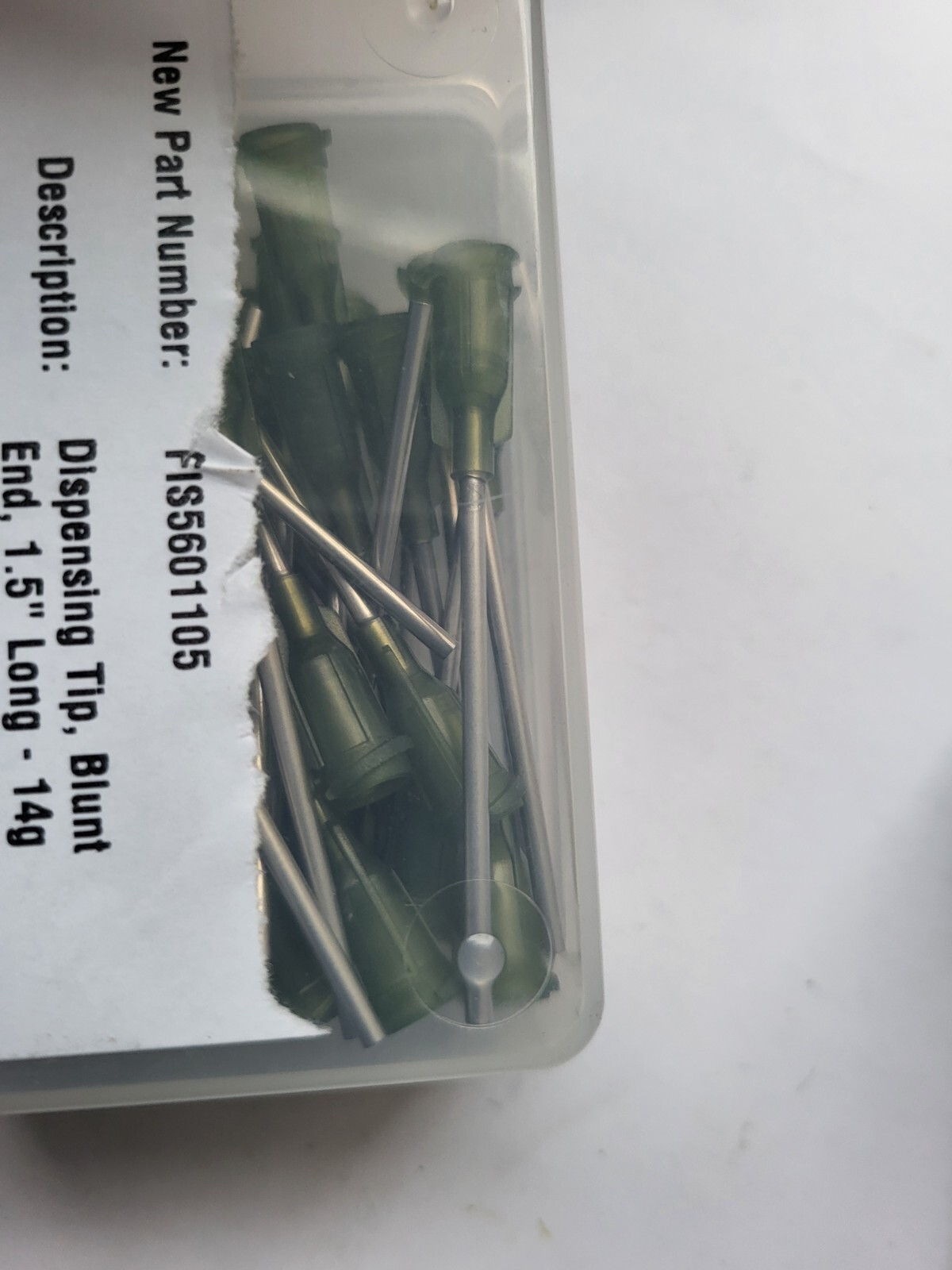 FISNAR 0401-08-000122 8001105 FIS5601105 14GA 1.5″ BLUNT END TIP OLIVE 50/PK (R4