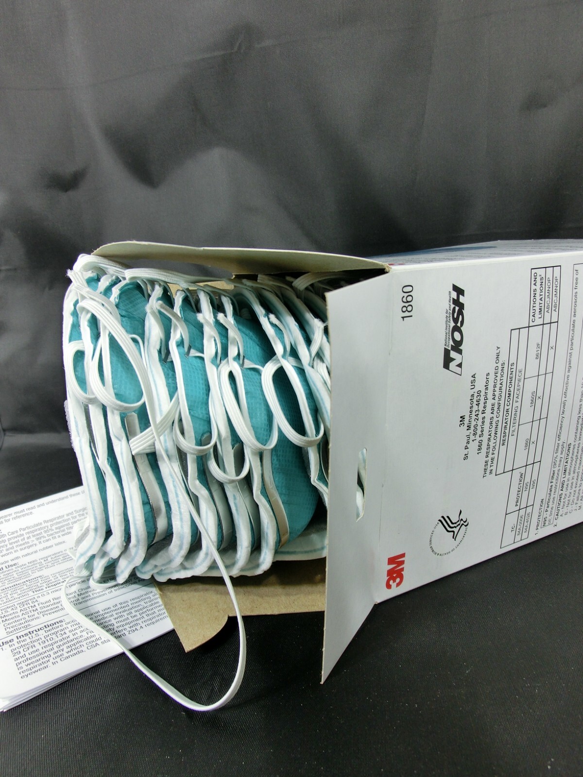 3M™ 1860 N95 Adult Face Mask Particulate Respirator – QTY 120