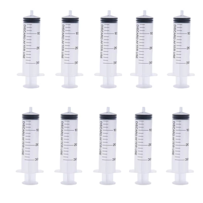 2-20Pcs 1Ml-10Ml Plastic Reusable Syringe for Measuring Nutrient Hydroponics Kit