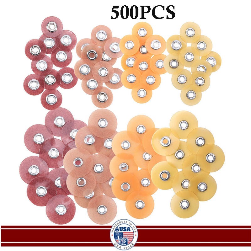 500pcs Dental Soflex discs Composite Finishing Polishing Discs 9.5/12.7mm