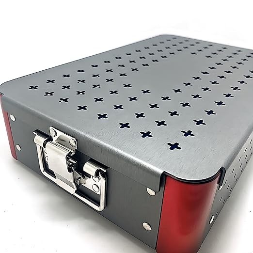 Instrument Sterilization Tray Box with Silicone mat 300mm*195mm*65mm