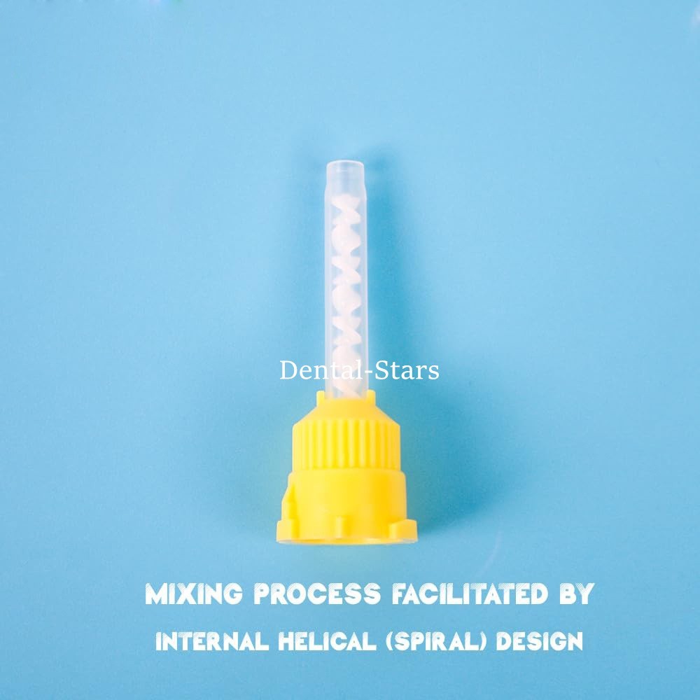 Dental Mixing Tips impression Silicone Rubber Mixer Tip Yellow Long 7cm/Short 5c
