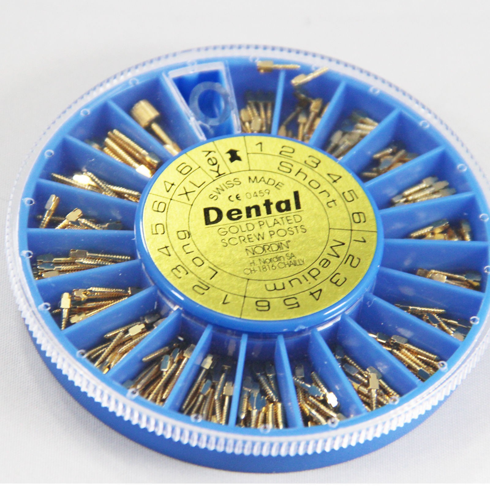 120/240pcs Dental Endo Screw Posts Root Canal Pins Conical Screws Gold Plated