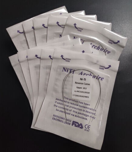 Dental Orthodontic Reverse Curve Arch Wire Niti Super Elastic Round