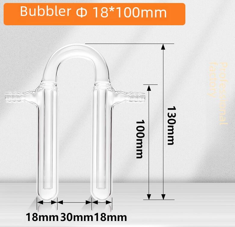 Borosilicate Glass U-Tube Chemistry Lab 18mm 20mm 28mm Bubbler Liquid Seal ca