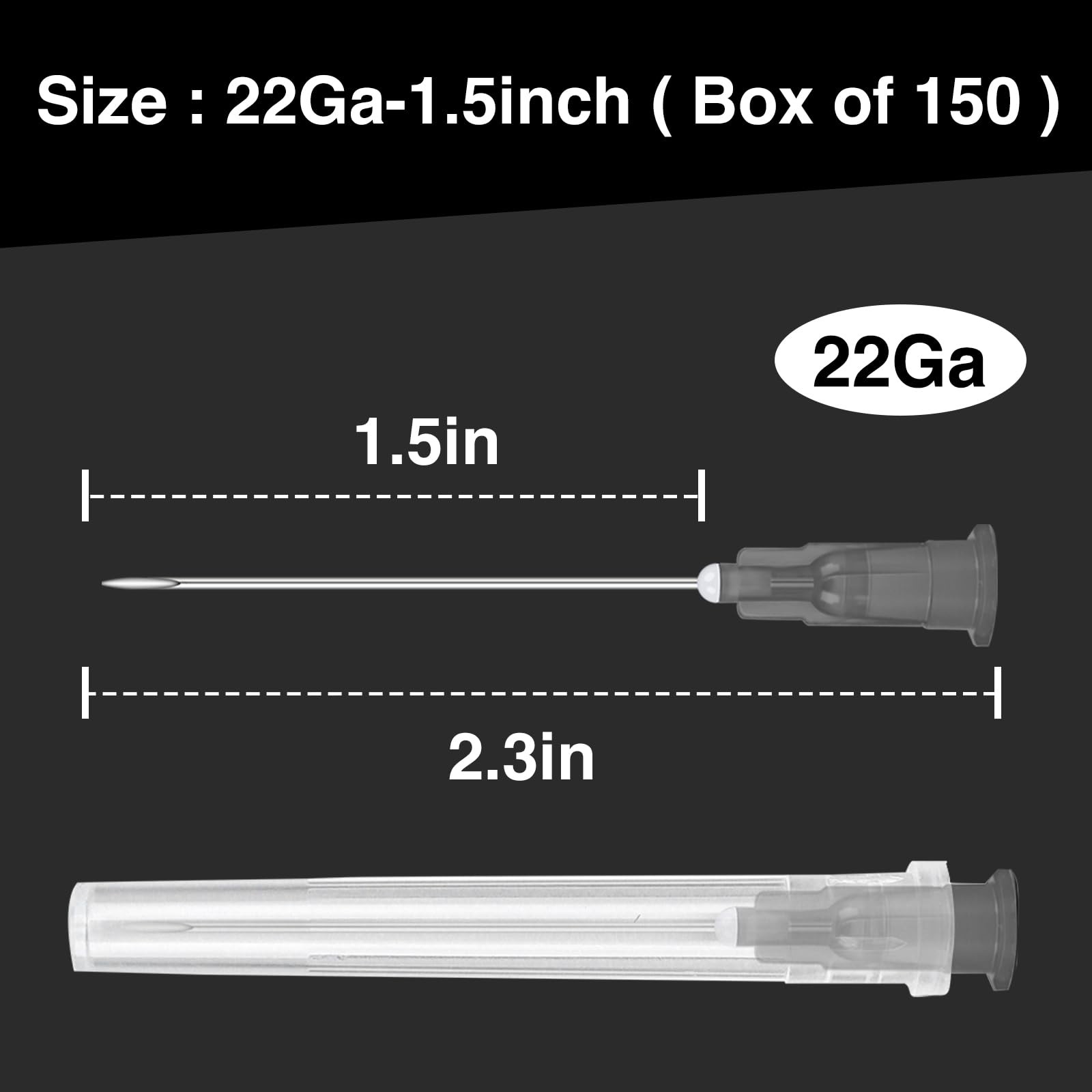 150 Pack 22 Ga 1.5 Inch Luer Lock, Lab Accessories, Industrial Dispensing