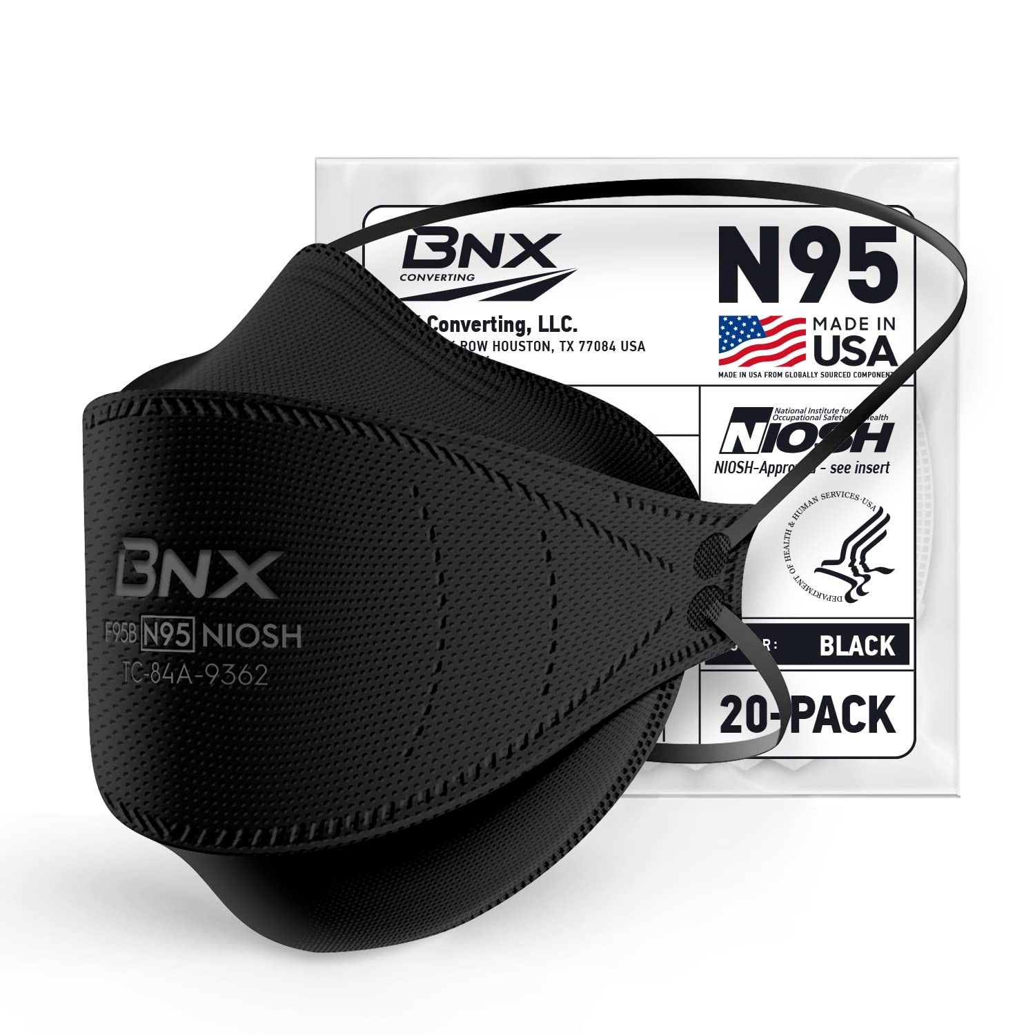 N95 Mask NIOSH Certified MADE IN USA Particulate Respirator Protective Face M…