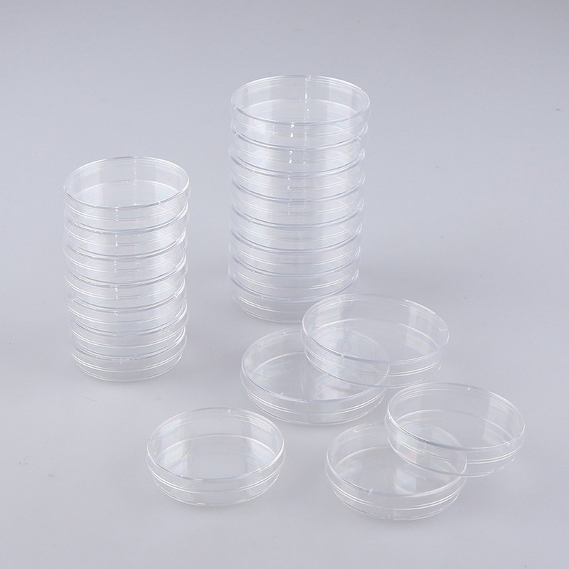 10Pcs/Set Polystyrene Sterile Petri Dishes Bacteria Culture Dish for Laborato-NN