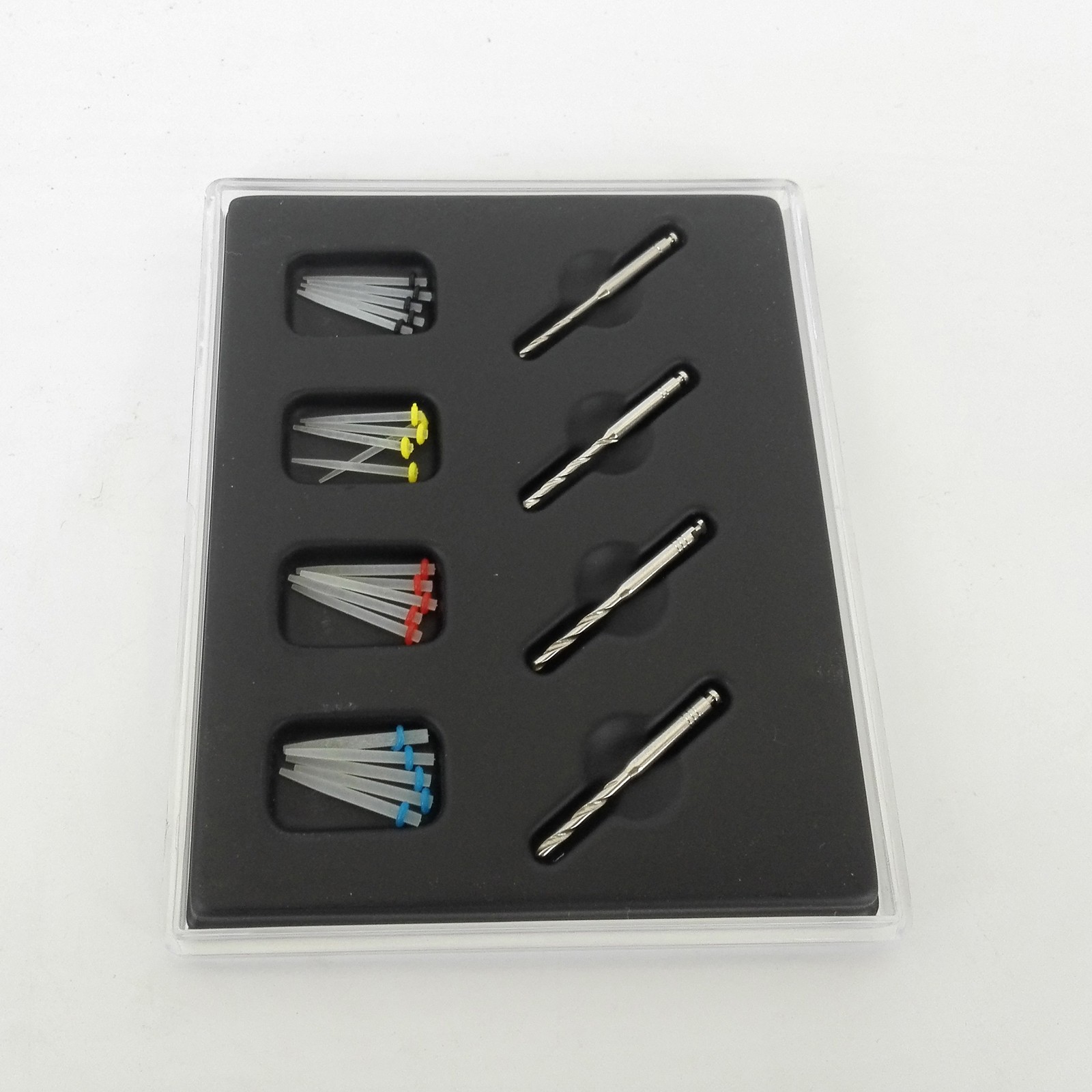 Dental Endodontic Posts Endo Fiber Post Kit 1.2mm 1.4mm 1.6mm 1.8mm +4* Drills