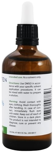 70% Dmso – Ingredientes De Grado Farmaceutico | Dimetilsulfoxido Liquido 3.4 Oz