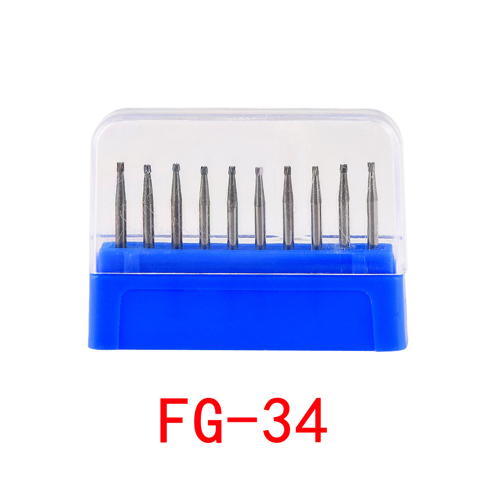 10pcs Dental Carbide Steel Diamond Burs Drill Bur for High Speed Handpiece