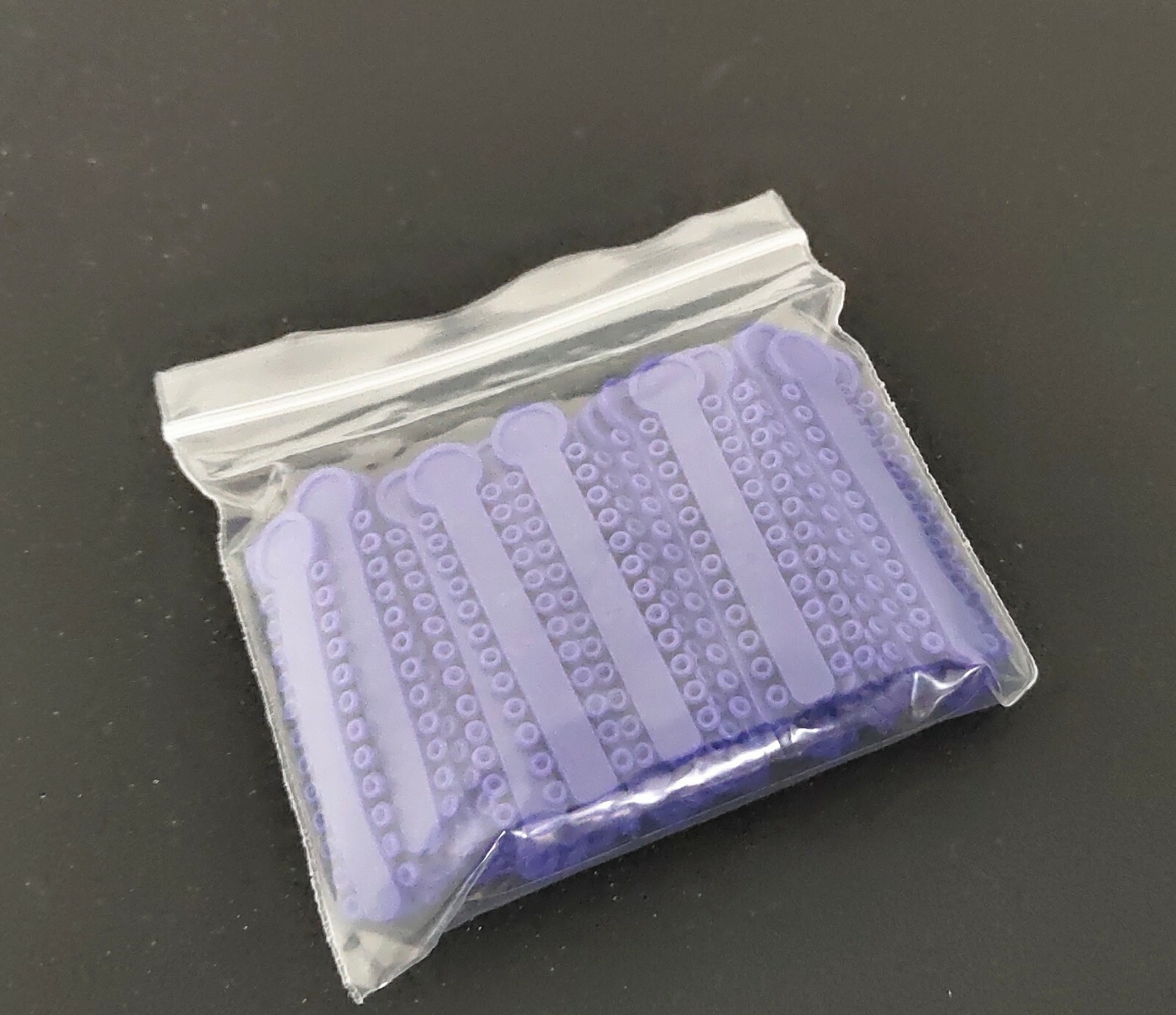 2 Packs Dental Dark Purple Elastic Ligature Ties Rubber Bands Rings 1008Pcs/Pack