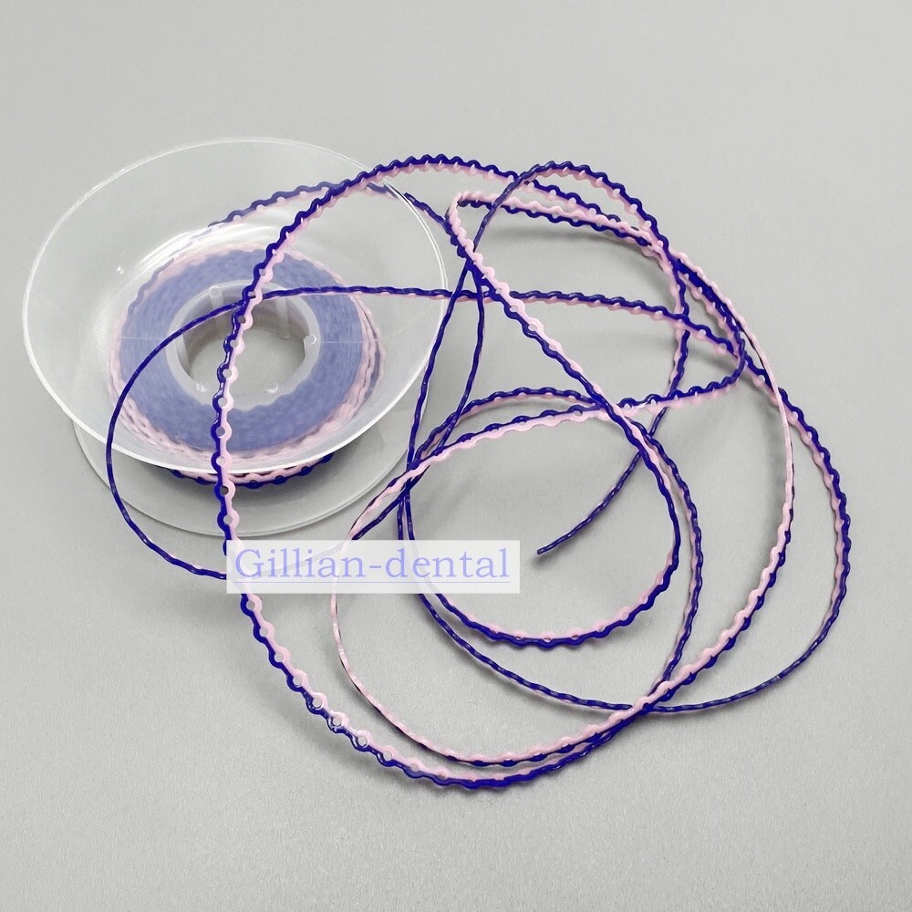 Dental Orthodontic Elastic Ultra Power Chains Rubber Band For Braces 2 Colors