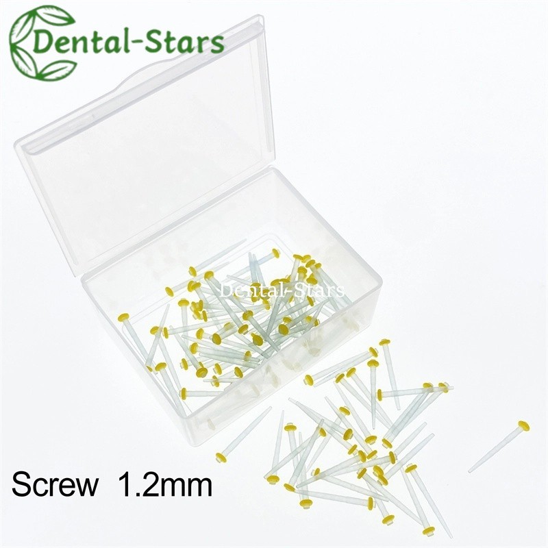 100Pcs Dental Endo Quartz Fiber Post Screw Teeth Restorative Posts 1.2mm-1.8mm