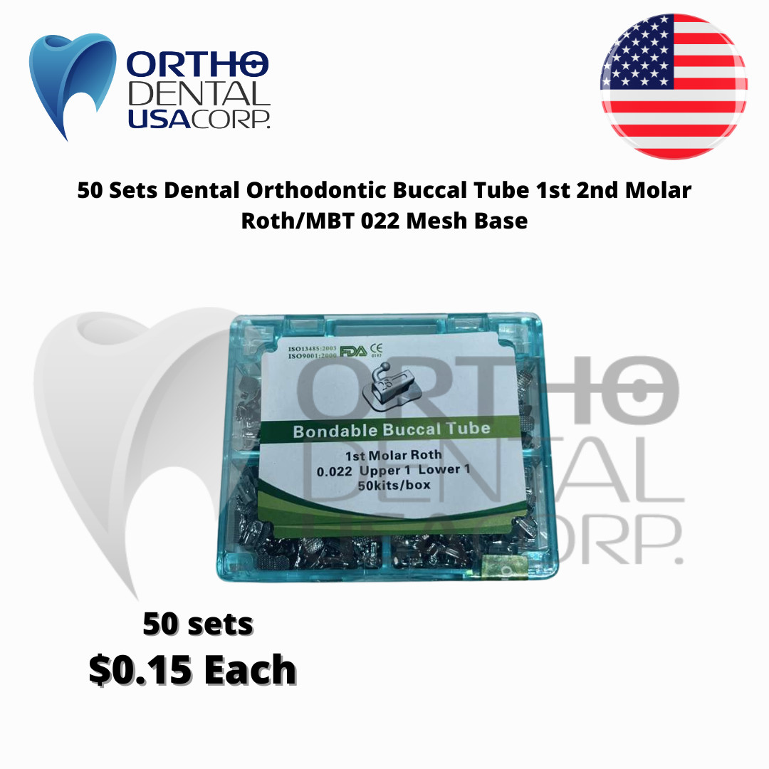 50 Sets 200 Dental Orthodontic Buccal Tube 1st 2nd Molar Roth/MBT 022′ OFFER!!