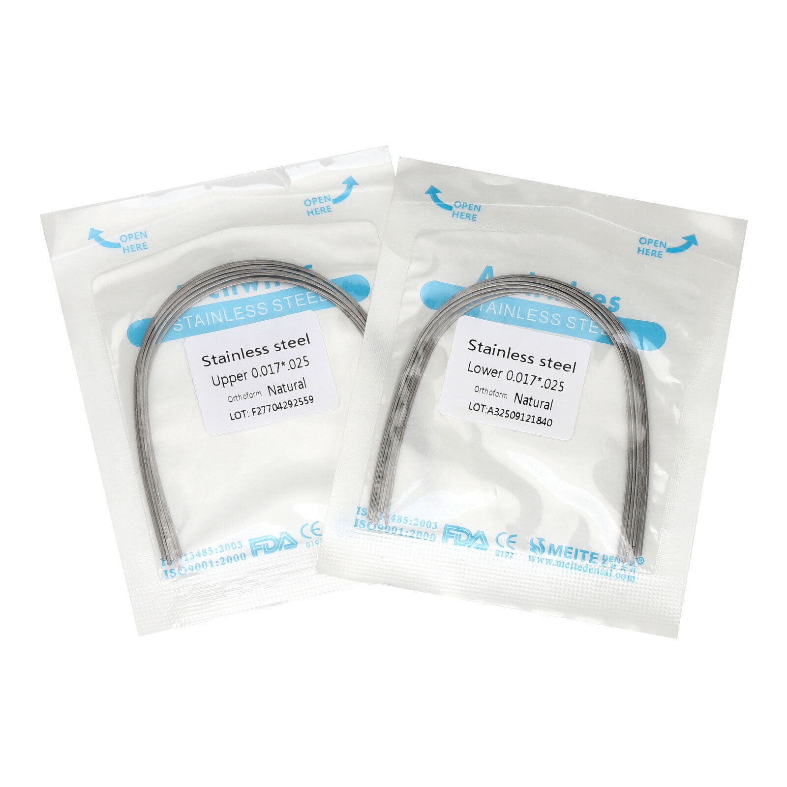 10 Pcs/pack Dental Orthodontic Stainless Steel Round/Rectangular Arch Wire Ovoid