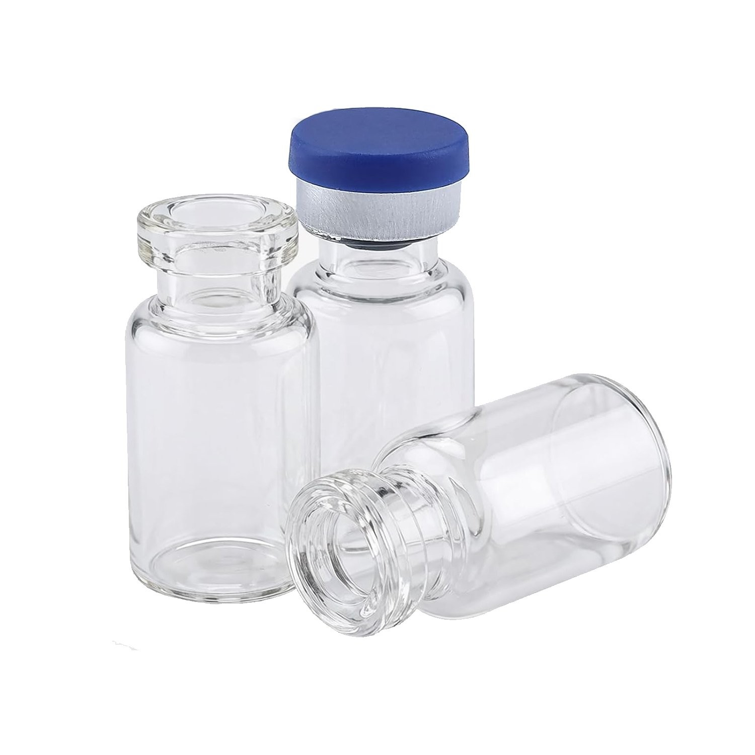 100PCS 2/3ml Glass Vials Headspace Vials Lab Sample Vials with 13mm Caps New