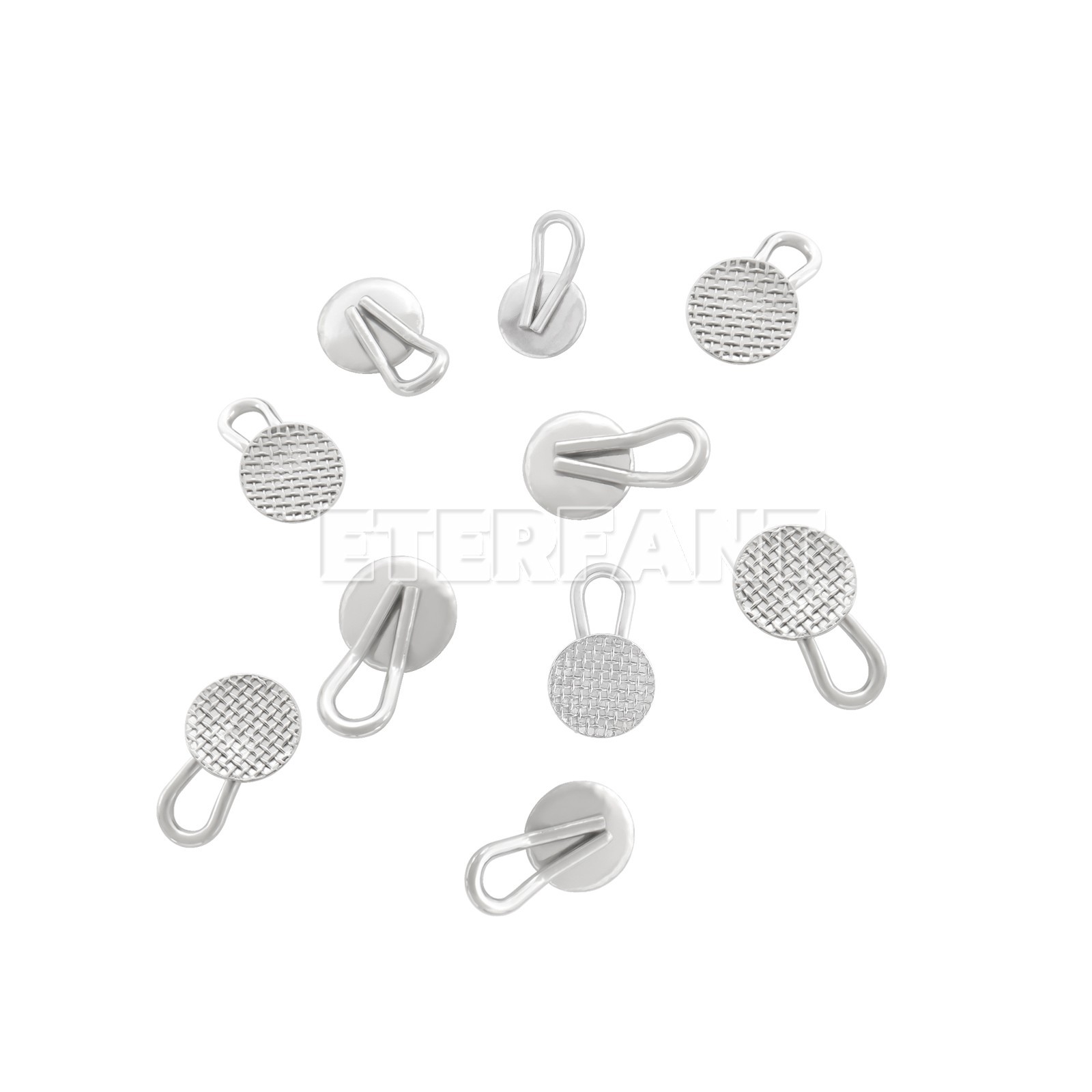 10PCs ETERFANT Dental Ortho Lingual Button Round Traction Hook Bondable US