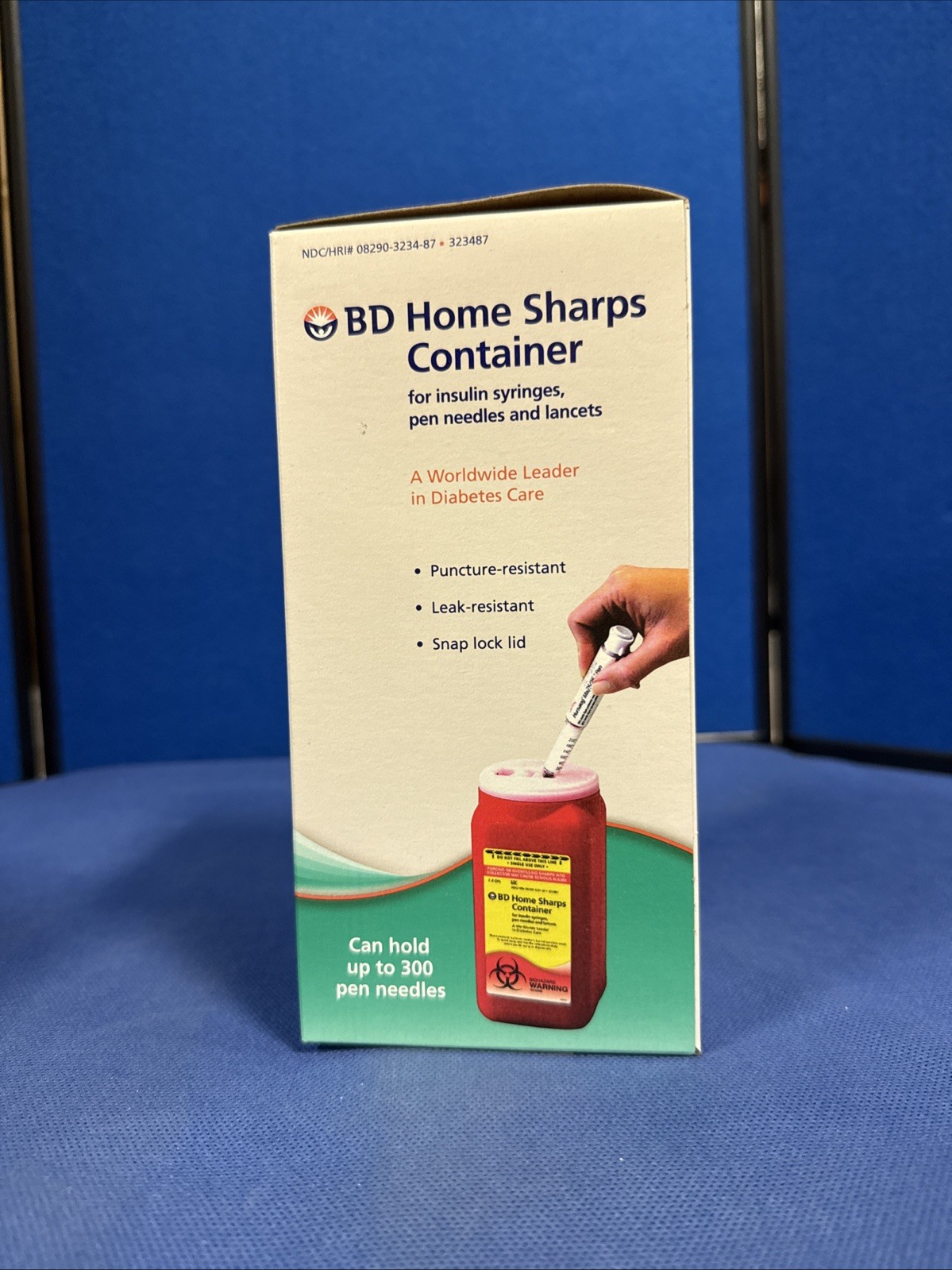 NEW BD Home Sharps Container 1.4qt Puncture & Leak Resistant Snap Lock Lid