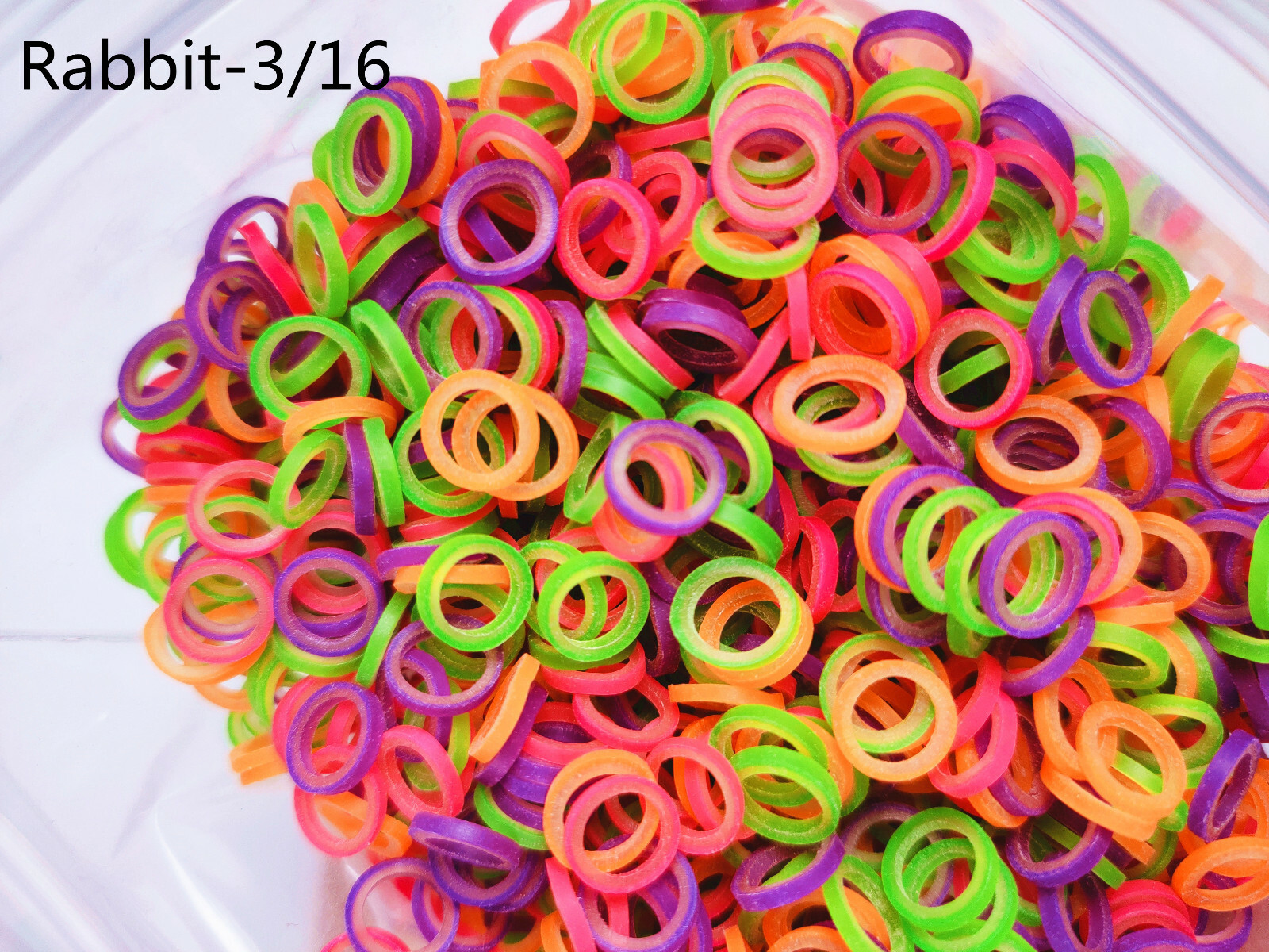 6.5OZ Dental Orthodontic Elastics Rubber Bands Ties Super Elastic Colorful 4Size