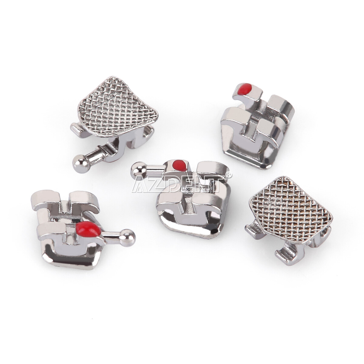 AZDENT Dental Ortho Brackets Braces Mini/Standard Roth/MBT 018/022 3/Hooks 3-4-5