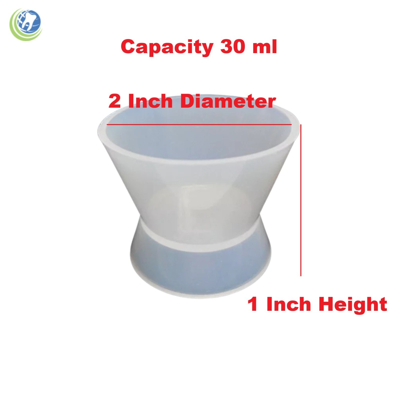 4 X DENTAL LAB FLEXIBLE SILICONE DAPPEN DISH MIXING BOWL CUP 30ml