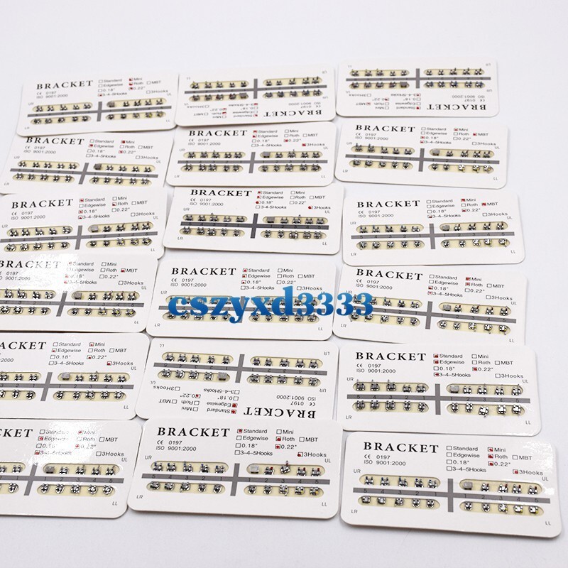 Dental Orthodontic Brackets Brace Roth/MBT/Edgewise 018/022 NO. 3/345 Hooks