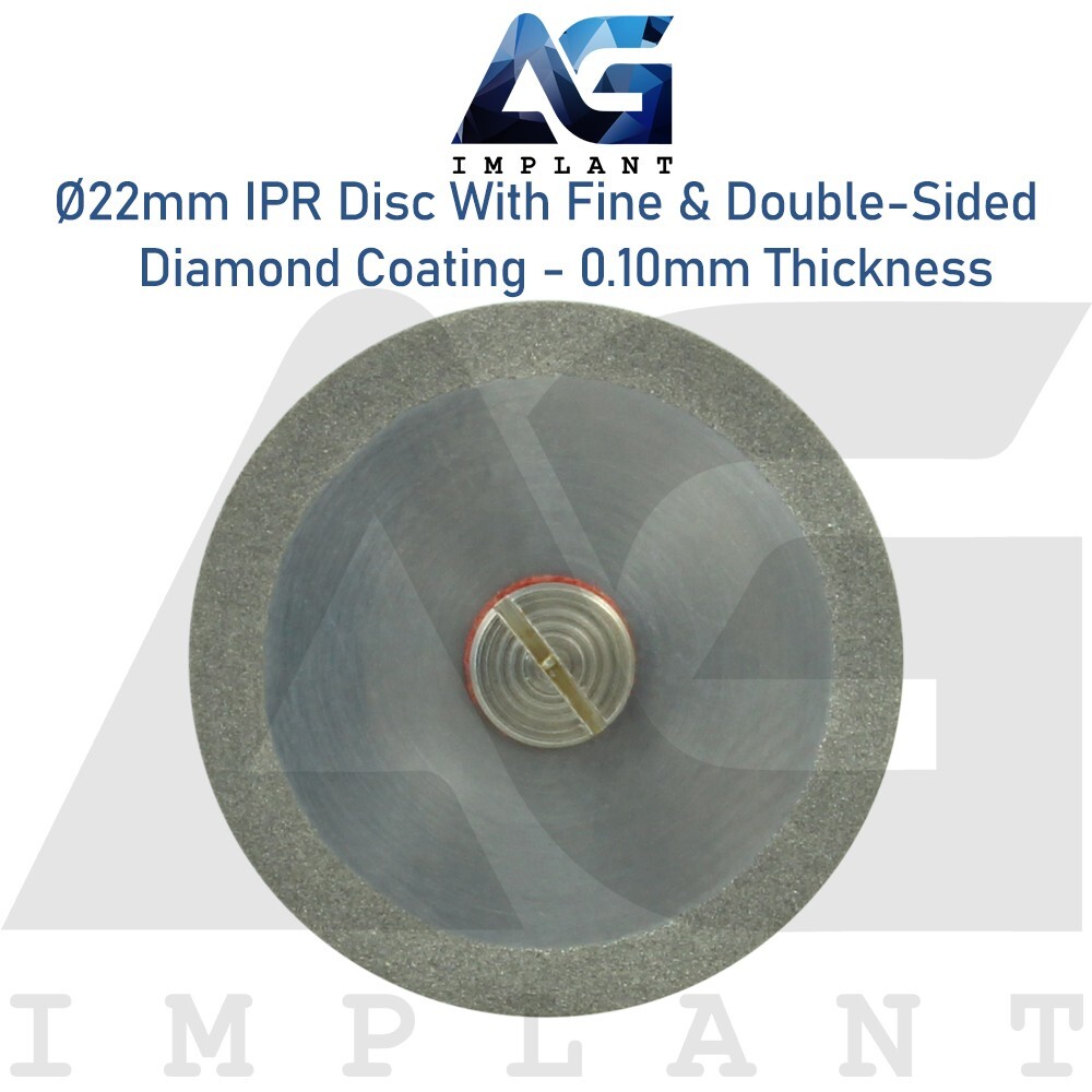 Ø22mm IPR Disc Fine Double Sided Diamond Coating 0.10 Ortho Mandrel