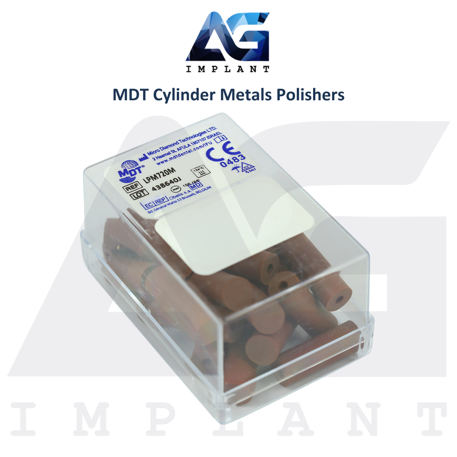 MDT Dental Cylinder Metals Polishers 20pcs Smoothing High-Gloss Polishing