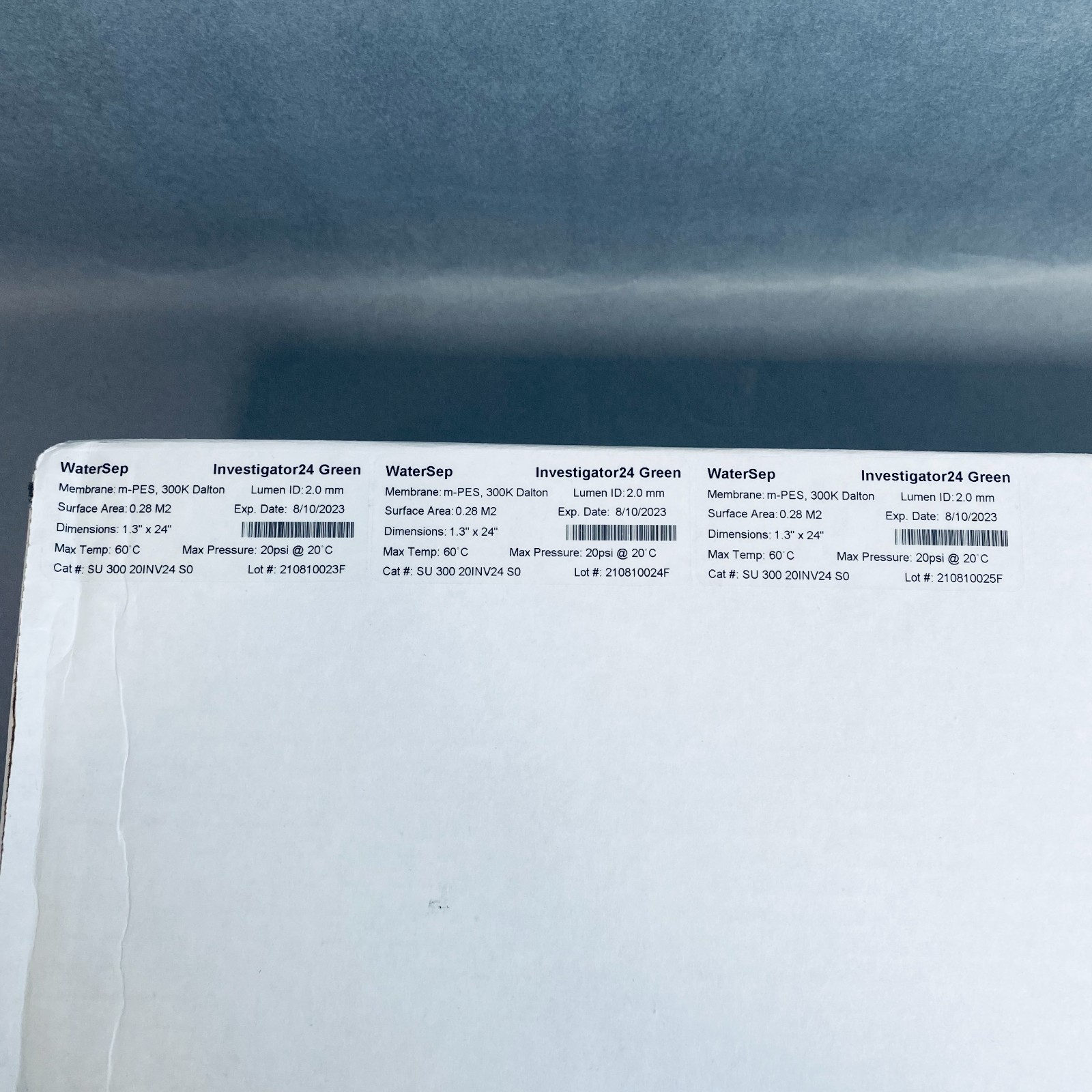 Sartorius WaterSep Investigator24 Green Hollow Fiber Filter 300 kDa 0.28 m2