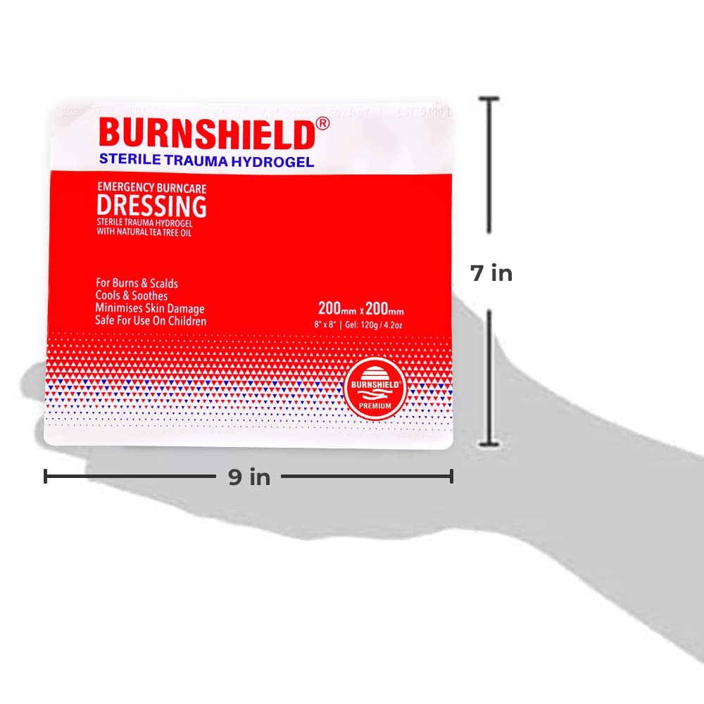 Burnshield Sterile Emergency Burn Dressing 8″x8″ (20cm x 8 Inch x 8