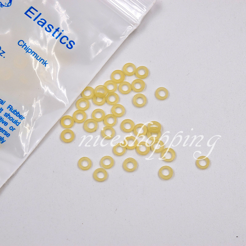50 Packs ZOO PACK Orthodontic Elastics Rubber Bands 1/8″ Force Chipmunk 5.0 oz