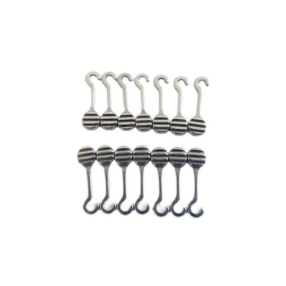 10 Pieces Bondable Sliding Crimpable Hook Long Curved 10Pcs/pack Left Right