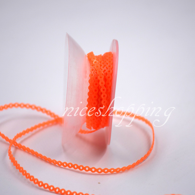 1Roll Dental Orthodontic Elastic Ultra Power Chain Rubber Band Long/Short/Closed