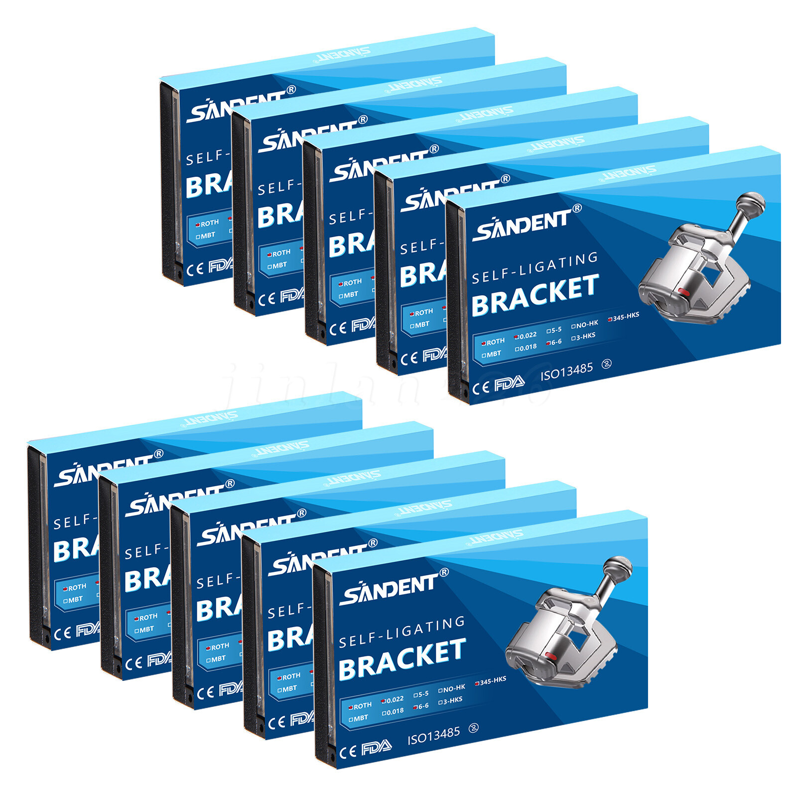 Dental Orthodontic Self Ligating Bracket Mini Roth.022 Hooks 345