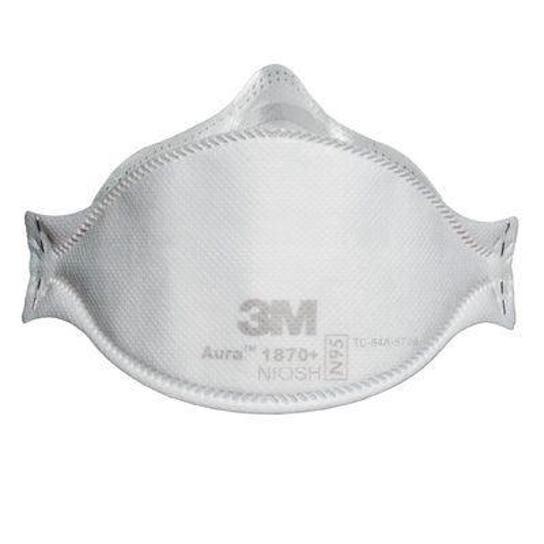 *10-Pack* 3M Aura NIOSH N95 Particulate Respirator Face Mask White 1870+
