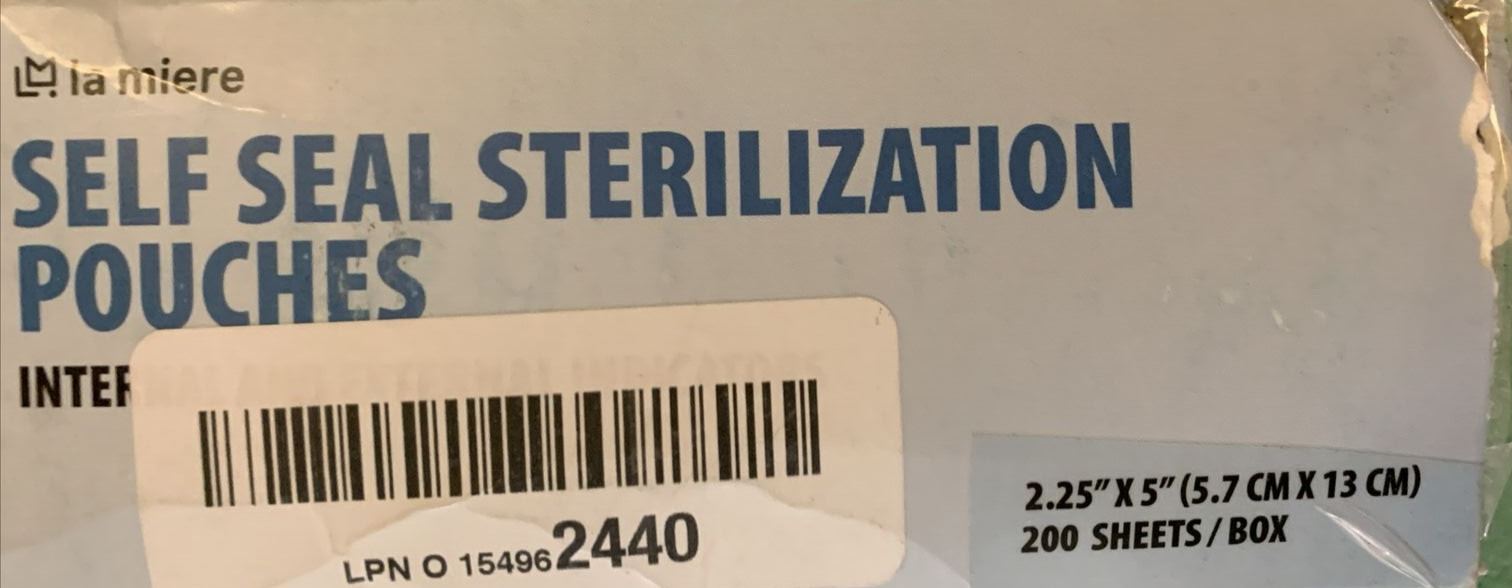 200 pcs 2.25″ x 5″ Self Sealing Sterilization Pouches Autoclave, Sterilizer Bag