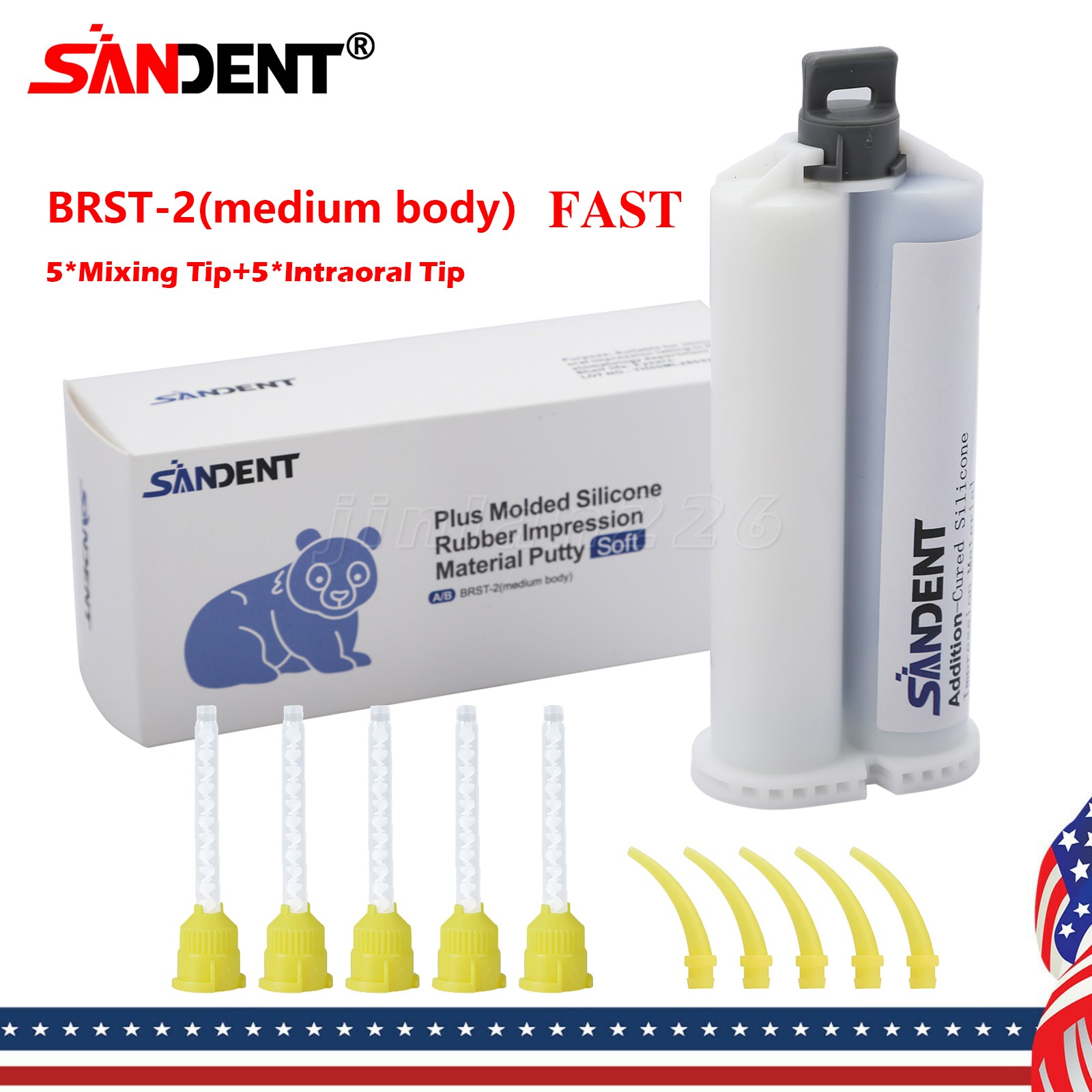 SANDENT MEDIUM BODY Fast SET VPS 50 ML CARTRIDGES IMPRESSION + 5 TIPS