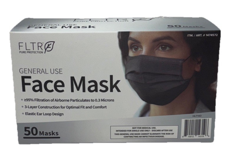FLTR General Use Black Masks 50 packs