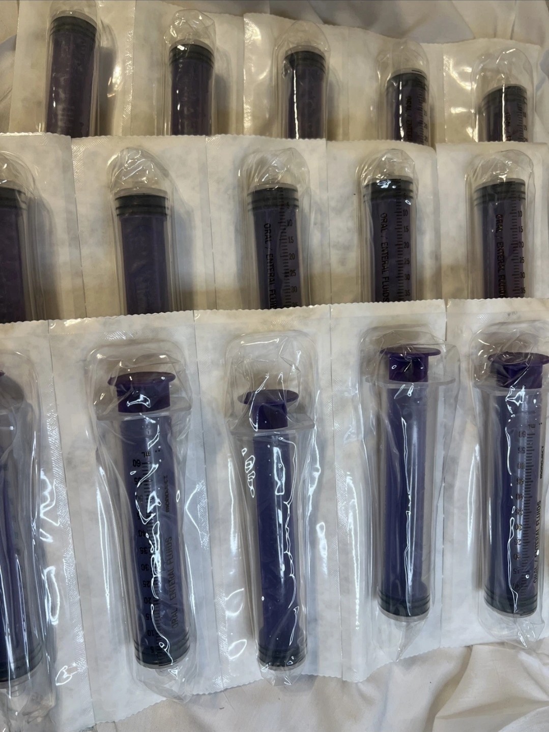 ⭐ Covidien Monoject ENFit 60 mL Enteral Syringe 460SE Lot of 10 Exp July 2029